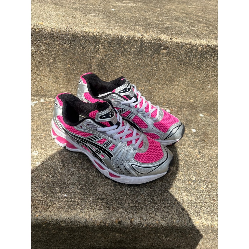 Asics Gel-Kayano 14 size 5.5 Pink Silver Athletic Running Shoes Sneakers